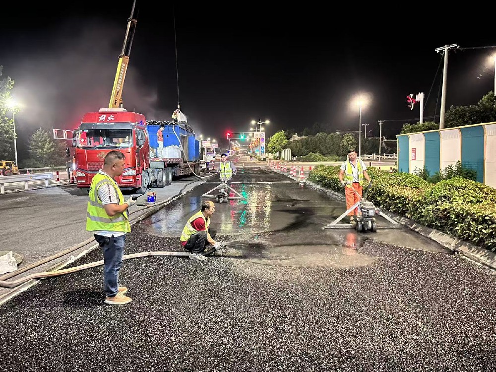 2025.5.27灌浆复合抗车辙路面成功应用于泰州姜堰地区